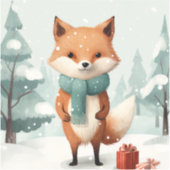 キツネ シール (正面)