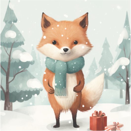 キツネ シール (正面)