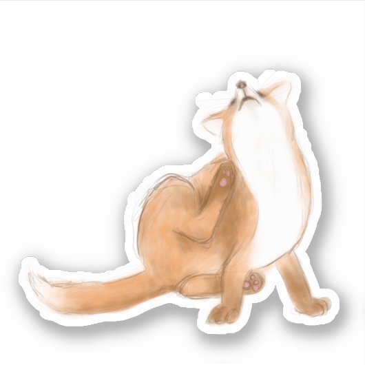 キツネ シール (正面)