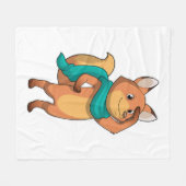 キツネ(スカーフ) フリースブランケット (正面(横))