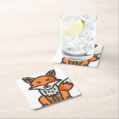 キツネ スクエアペーパーコースター (インサイチュ)