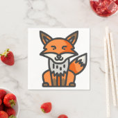 キツネ スタンダードカクテルナプキン (インサイチュ)