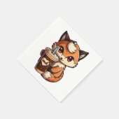 キツネ スタンダードカクテルナプキン (角)