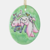キツネ セラミックオーナメント (右)