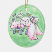 キツネ セラミックオーナメント (左)