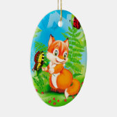 キツネ セラミックオーナメント (右)