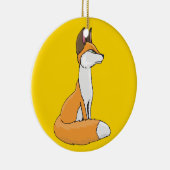 キツネ セラミックオーナメント (右)