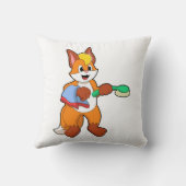 キツネ（タオルとブラシ） クッション (裏面)