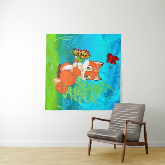 キツネ タペストリー (インサイチュ(横))