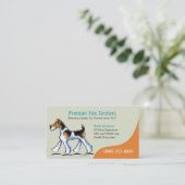 キツネ・テリア・ドッグ・ブリーダー・パッピー・ビジネス 名刺 (スタンド正面)