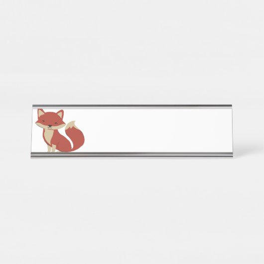 キツネ デスクネームプレート (正面)