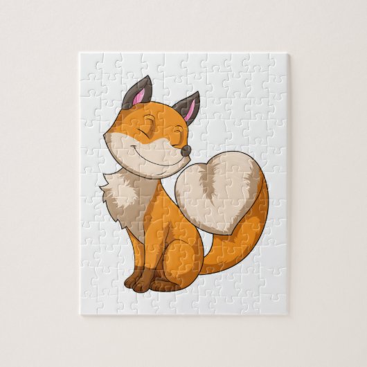 キツネ(ハート) ジグソーパズル (縦)