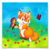 キツネ フォトプリント            (正面)