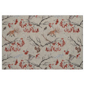 キツネ – フクロウ – リス – 木の枝 ファブリック (ファットクウォーター)