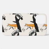 キツネ、フクロウ、木、ヴィンテージシームレス。 Case-Mate iPhoneケース (裏面 (横))
