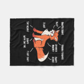 キツネ フリースブランケット (正面(横))