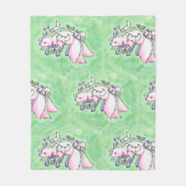 キツネ フリースブランケット