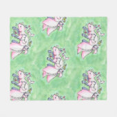 キツネ フリースブランケット (正面(横))