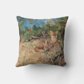 キツネ、ブルーノリジェフォス クッション (裏面)