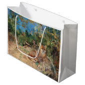 キツネ、ブルーノリジェフォス ラージペーパーバッグ (正面アングル)