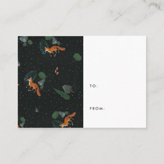 キツネ&ヘア |折り返し表示なしシャワー挿入 エンクロージャーカード (裏面)