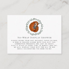 キツネ&ヘア |折り返し表示なしシャワー挿入 エンクロージャーカード