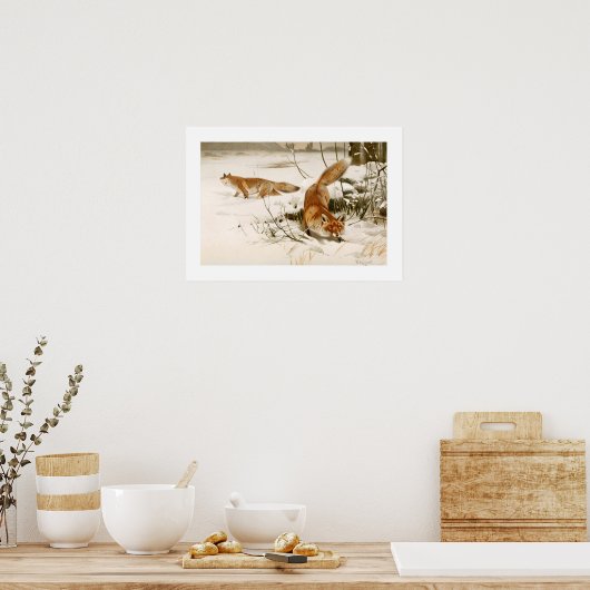 キツネ ポスター (キッチン)