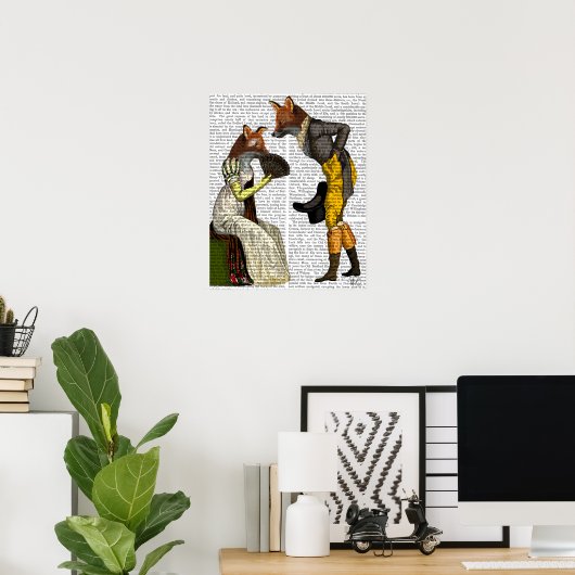 キツネ ポスター (ホームオフィス)