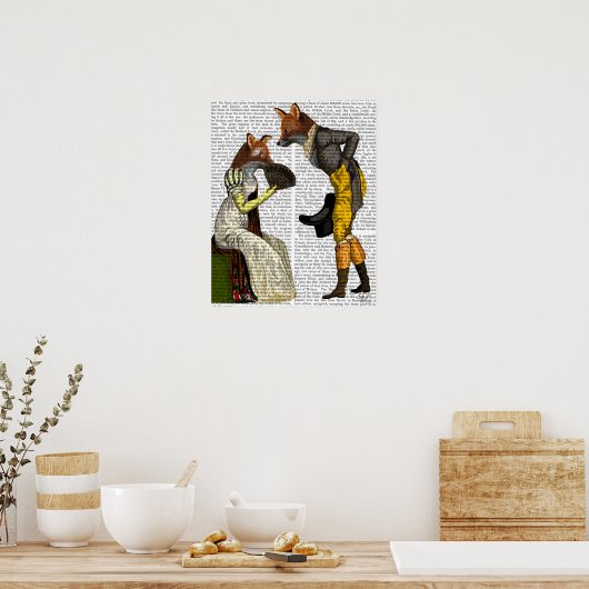 キツネ ポスター (キッチン)