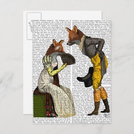 キツネ ポストカード (正面/裏面)