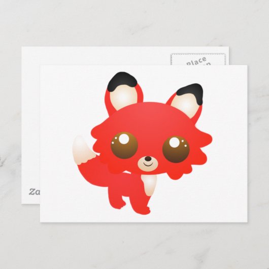 キツネ ポストカード (正面/裏面)
