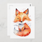 キツネ ポストカード (正面/裏面)