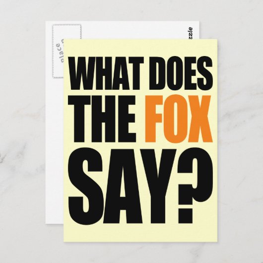 キツネ ポストカード (正面/裏面)