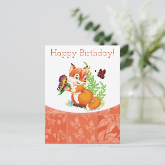 キツネ ポストカード (スタンド正面)