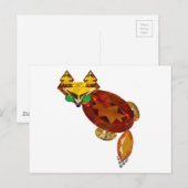 キツネ ポストカード (正面/裏面)