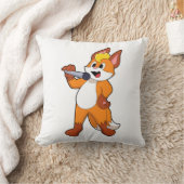 キツネ（マイク付き） クッション (ブランケット)