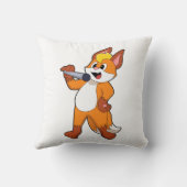 キツネ（マイク付き） クッション (裏面)