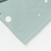 キツネ、モミ、冬、カラフル模様 フリースブランケット (角)