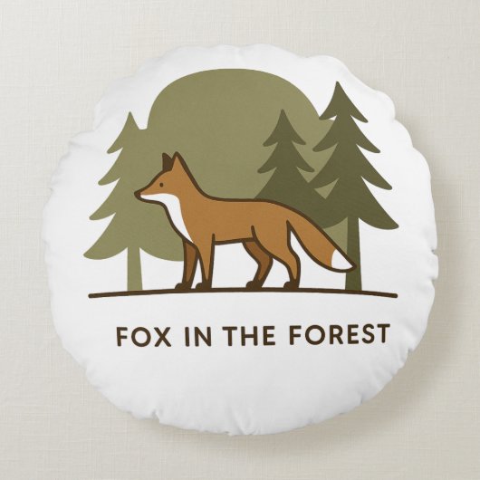 キツネ ラウンドクッション (正面)