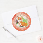 キツネ ラウンドシール (封筒)