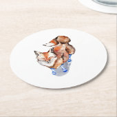 キツネ ラウンドペーパーコースター (アングル)