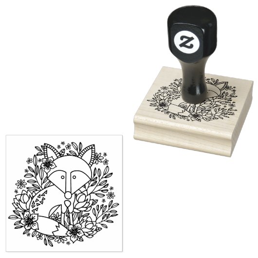 キツネ ラバースタンプ (押印)