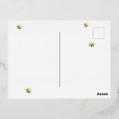 キツネ&ラビットウィンターイラストレーションクリスマス 箔シーズンポストカード (裏面)