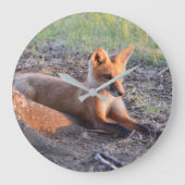 キツネ ラージ壁時計 (正面)