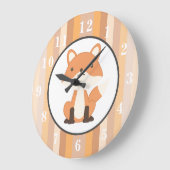 キツネ ラージ壁時計 (傾斜)