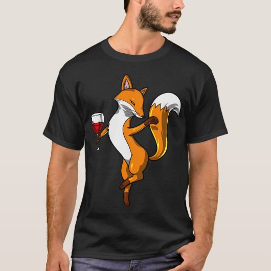 キツネ ワイン パーティー Tシャツ (正面)