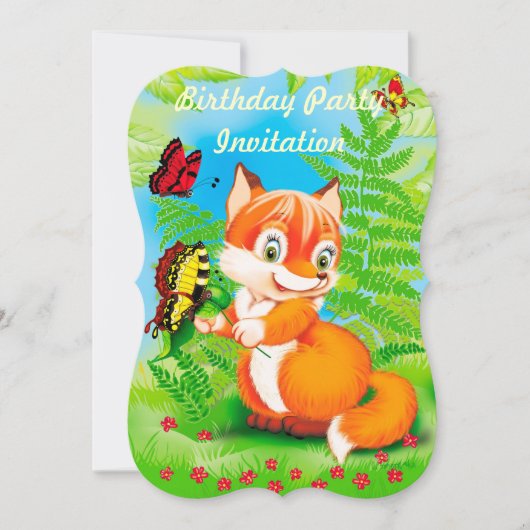 キツネ 招待状 (正面)