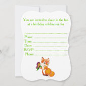 キツネ 招待状 (裏面)