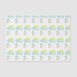 キツネ、月、雲 薄葉紙