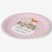 キツネ、森の国、かわいい ペーパープレート (アングル)